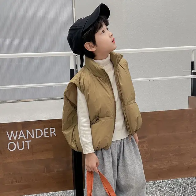 스타일리시한 남아 및 여아용 코튼 조끼: 가을과 겨울을 위한 패션 필수품
