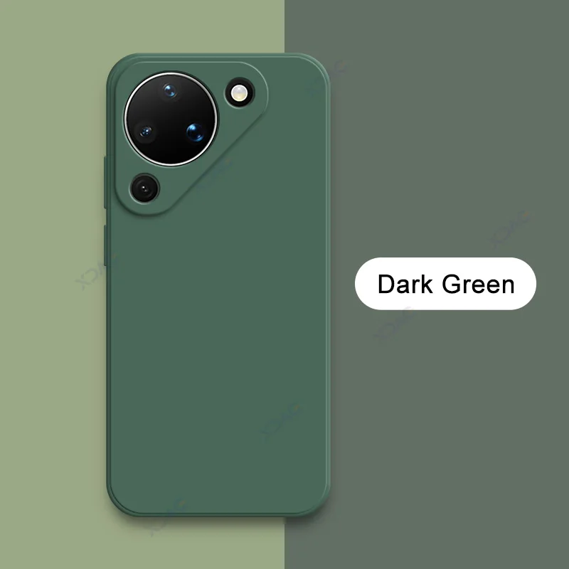 Luxury Dual Layer Cellphone Case with Lens Protection and Soft Square Liquid Silicone Design