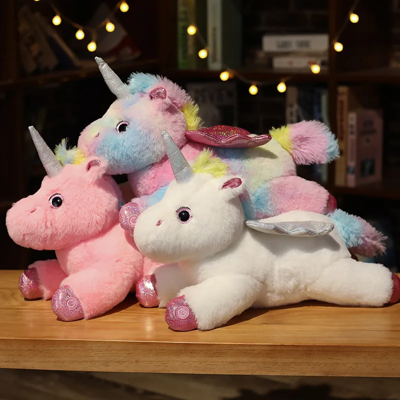 LED Light Unicorn Doll Plush Toys Throw Pillows Stuffed Animals Glowing Toy Girls Chidren plush toy