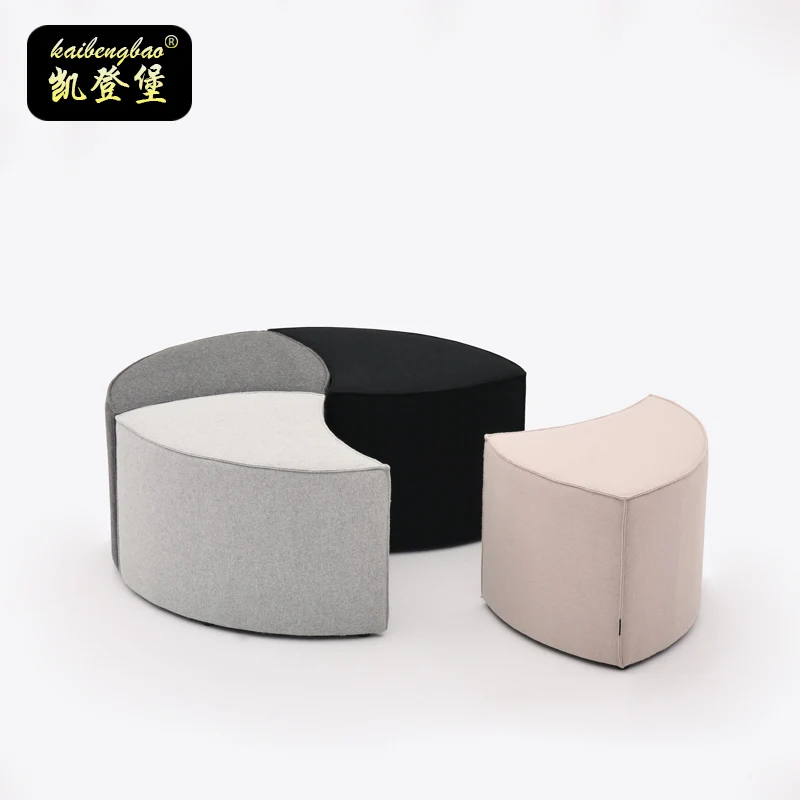 

Creative irregular fabric sofa, stool, pier, office and leisure area negotiation, combination of low stools