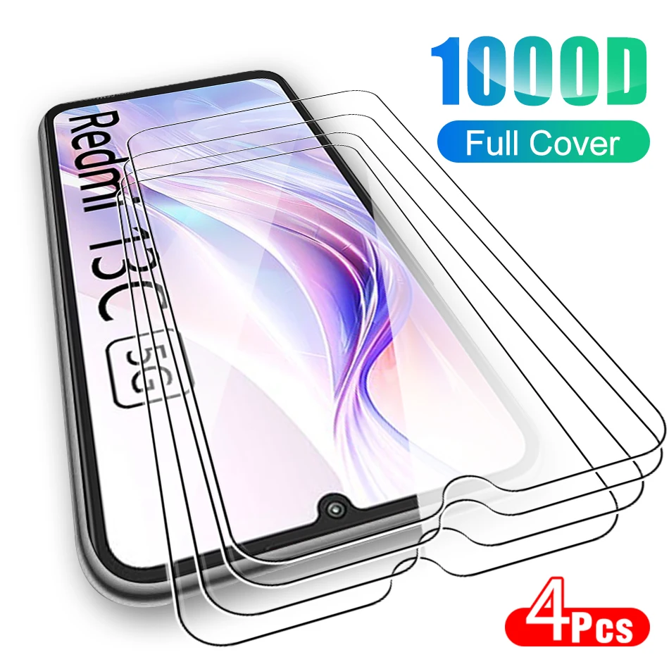 Vetro Protettivo Hd 4 Pezzi Per Xiaomi Redmi 13C 12C 13 12 5G 10C 10A Redmy A2 A1 4G Plus K60 K50 Pro Ultra K40S Protezione Dello Schermo
