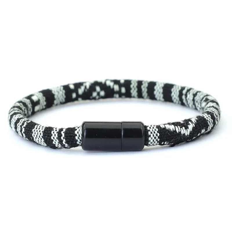 Bohemian Magnetic Clasp Cord Bracelet - Ethnic Friendship Jewelry