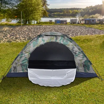 Camping Tent Fishing Tent Leisure Tent Outdoor Single Person Leisure Windproof Tent for Camping Fishing Climbing Camouflage 3