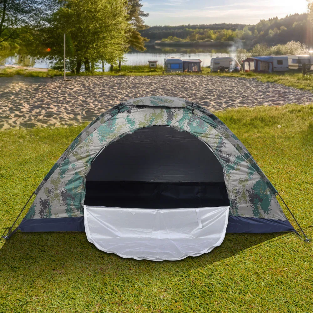 Camping Tent Fishing Tent Leisure Tent Outdoor Single Person Leisure Windproof Tent for Camping Fishing Climbing Camouflage 3