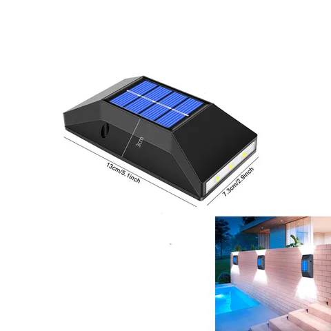 LED Light Outdoor Solar Lamp Street Light Wall Lamp Solar Powered Lamp Sunlight for Garden Decoration Outdoor Solar Lights