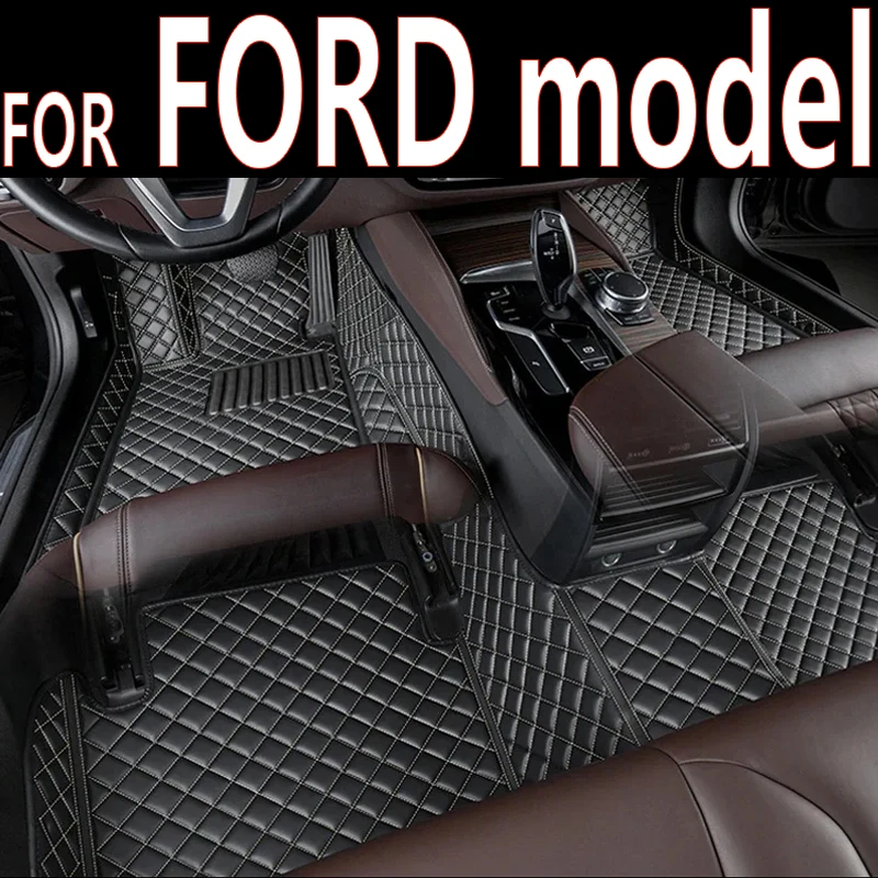 

Leather Car Floor Mats For FORD Probe Freestyle i-Max Excursion S-MAX Mach-E 2022 2023 Car Accessories