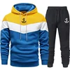 Autumn Winter Mens Tracksuit Print Casual Sweatshirts Outdoors Sports Jogging Man Clothing Single Piece Hoodie Pants Sportswear