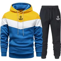 Autumn Winter Mens Tracksuit Print Casual Sweatshirts Outdoors Sports Jogging Man Clothing Single Piece Hoodie Pants Sportswear
