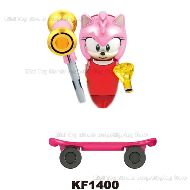WM6086 WM6087 WM6088 LG1001 Sonics Anime Building blocks Amy Rose Ray Storm Shadow Bricks mini action toy figure Children gifts KF1400