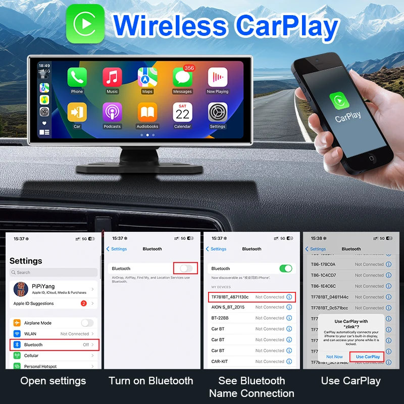 Universal 11.26 Inch 4K 3840*2160 Car DVR Multimedia Wireless Carplay & Android Auto BT AUX for MP5 Player Monitor Screen car multimedia player car radio multimedia player car display monitor car radio video player car video player