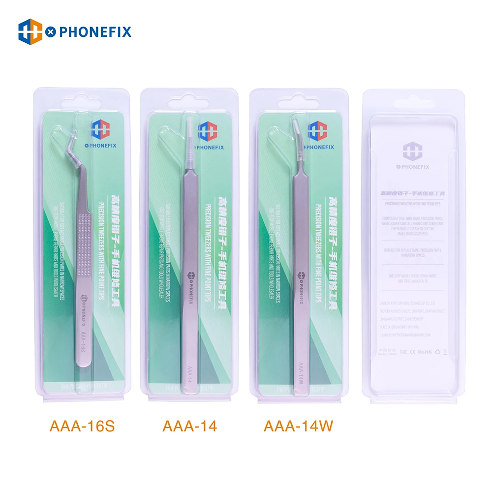 Phonefix Multifunctional Industrial Tweezers Chip IC Removing Tin Plainting Circuit Board Repair Precision Tweezers Hand Tool
