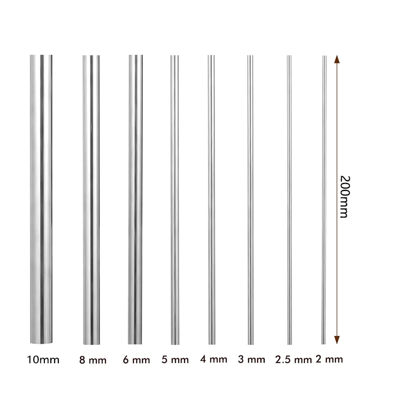 Stainless Steel Round Shaft Rod Stainless Steel Round Rod 1-5pc 1mm~14mm For DIY Craft Tool