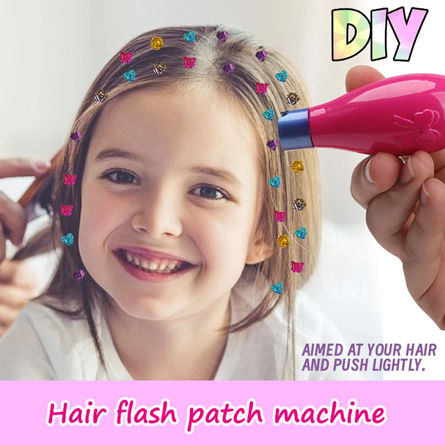 1 set of 840 pieces /420 DIY hair accessories Little Princess Girl Dress up accessories Makeup Hair Decoration toys Charm stylin