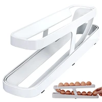 1Pc Automatic Scrolling Egg Rack Holder Storage Box Egg Basket Container Organizer Rolldown Refrigerator Egg Dispenser for Kitch 1