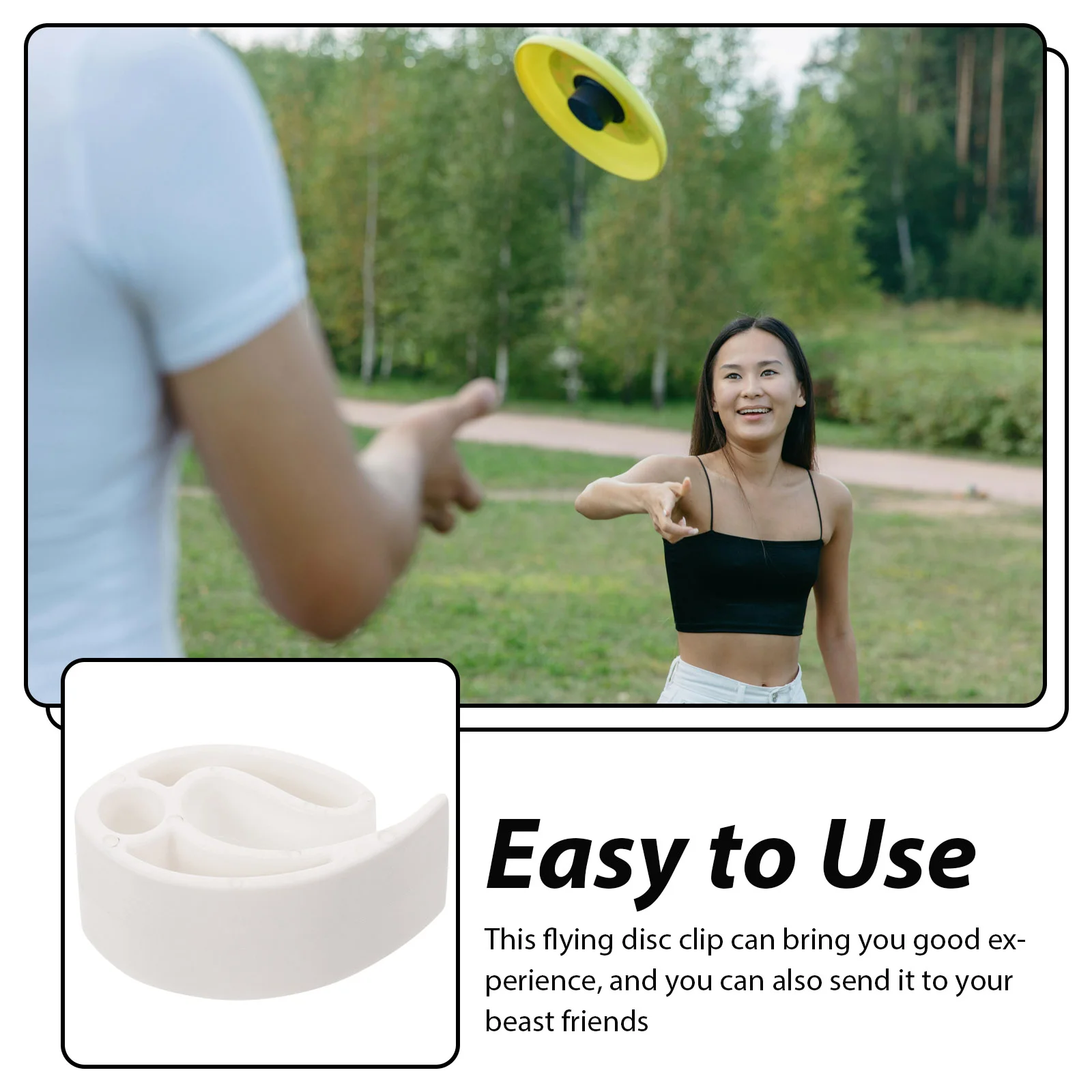 Sports Buckle Outdoor Flying Disc Holder Pocket Convenient Carrier Pe Plastic Clip Carrying Supply