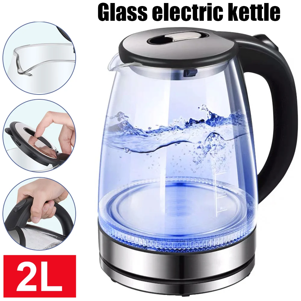 2L elektrische glas wasserkocher Infant Thermostat Milch Regler Wasserkocher Heißer Wasser Intelligente Isolierung Topf Automatische Milch Erwärmung Pulver