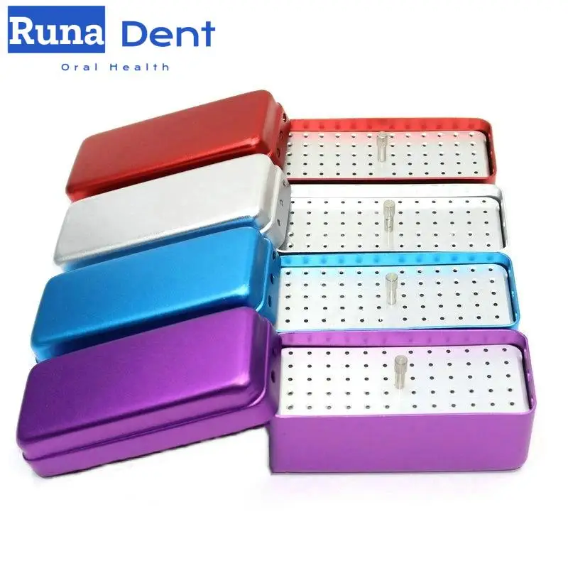 1 Pz Dentale 72 Fori Endo Box Scatola Di Disinfezione In Alluminio Dentale Autoclave Sterilizzatore Caso Frese Diamantate Supporto Per File Endo