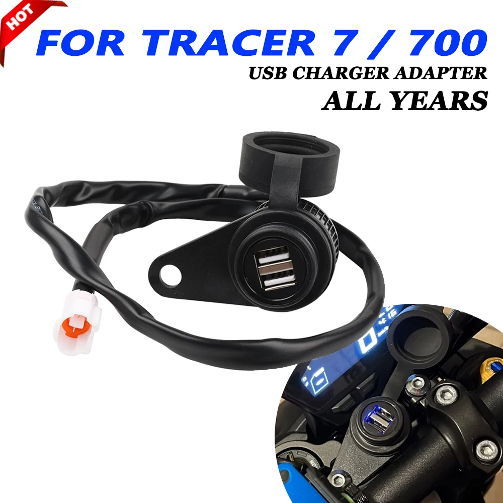 Per Yamaha Tracer 7 700 Tracer700 Tracer7 2020 2021 2022 2023 2024 Accessori Moto Dual Usb Charger Plug Socket Adapter