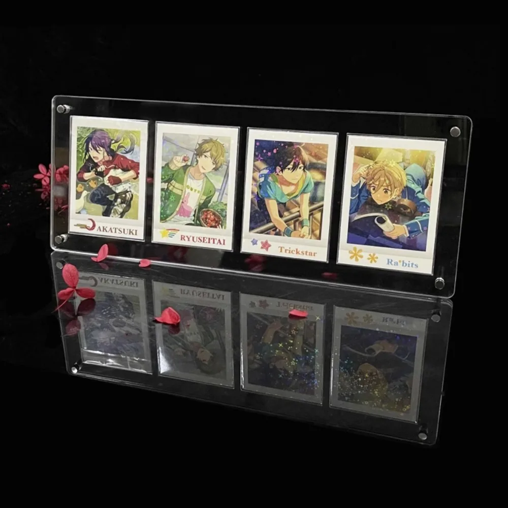Display Stand Polaroid Picture Frame Can Be Put More than Collection Card  Acrylic Transparent Brick Not Include Cards