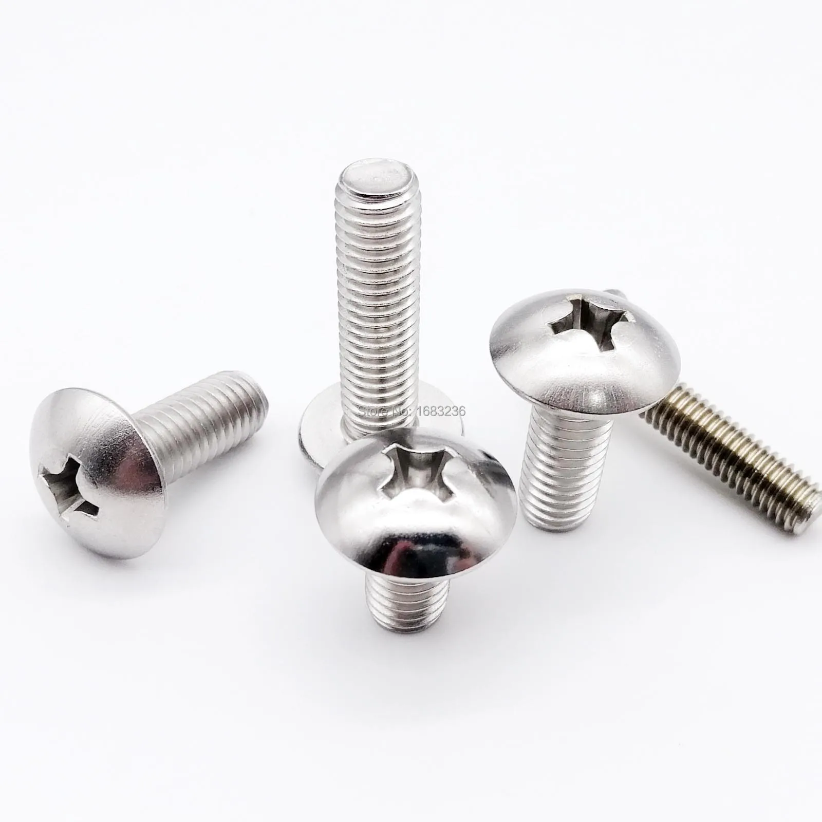 

M2 M2.5 M3 M4 M5 M6 304 A2 10/50pcs High Quality stainless steel JISB1111T Phillips Truss Head Screw Large Flat Round Cross Bolt