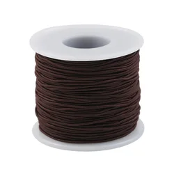 Rainbow Elastic Beading Cord - Colorful Stretchy Crafting Thread (Brown)