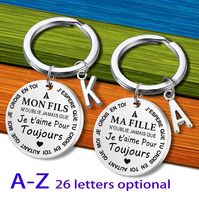 porte clef A MON Fils A MA Fille To My Son Daughter I Love You Forever