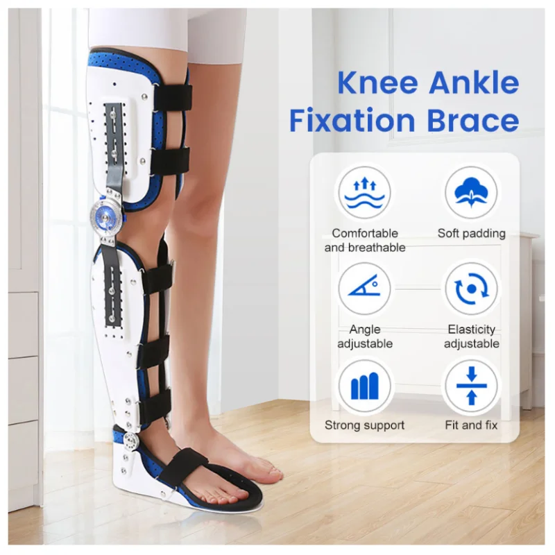 

Adjustable Leg Joint Support Knee Ankle Foot Orthosis Support Lower Limbs Brace Fracture Protector Ligament Rehabilitation Care