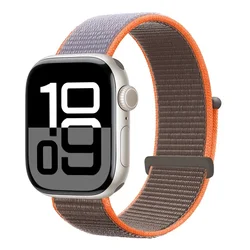 Nylon Loop Strap Bracelet for Smartwatch - Vibrant and Durable Design (56 Fresh Orange)
