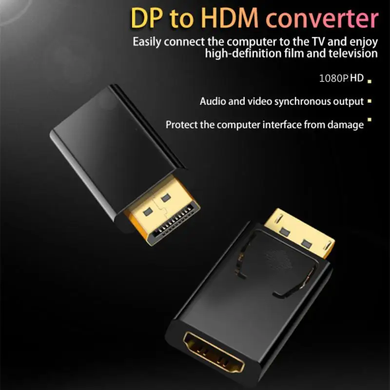 1080P DP-HDMI 호환 어댑터 DisplayPort-HDMI 호환 어댑터 DP Male-Female HDMI-호환 비디오 오디오 케이블