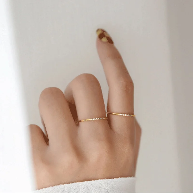 Wedding Rings Womens Ring Cubic Zircon Ring Finger Rings Jewelry Rings Ring Jewelry Stainless Steel 1mm for Women
