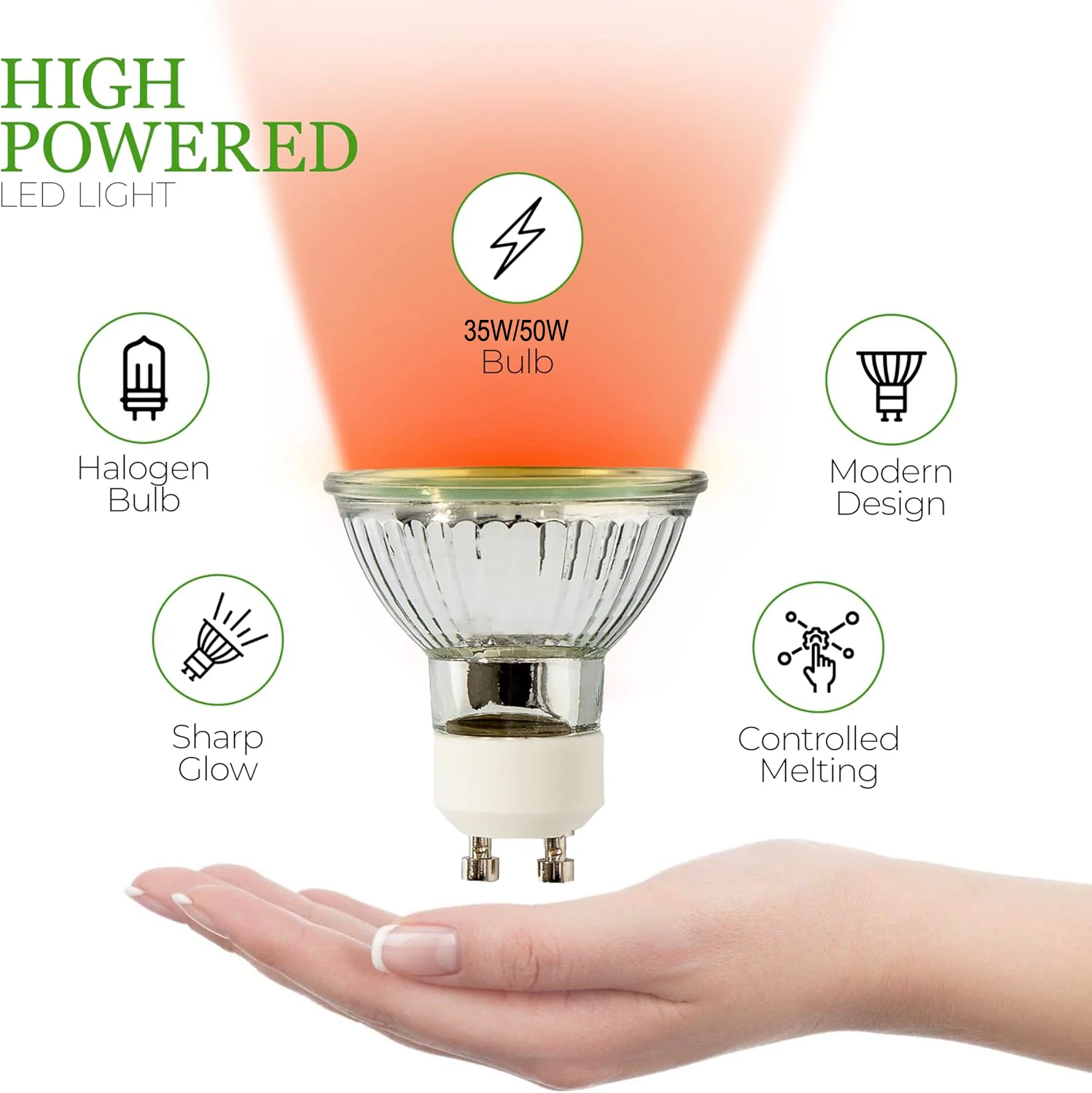 3팩 오렌지 불꽃 램프 35W 50W 220V 230V GU10 앰버 디밍 가능 할로겐 램프 전구 스팟 라이트 석영 벽난로 솜미네 램파