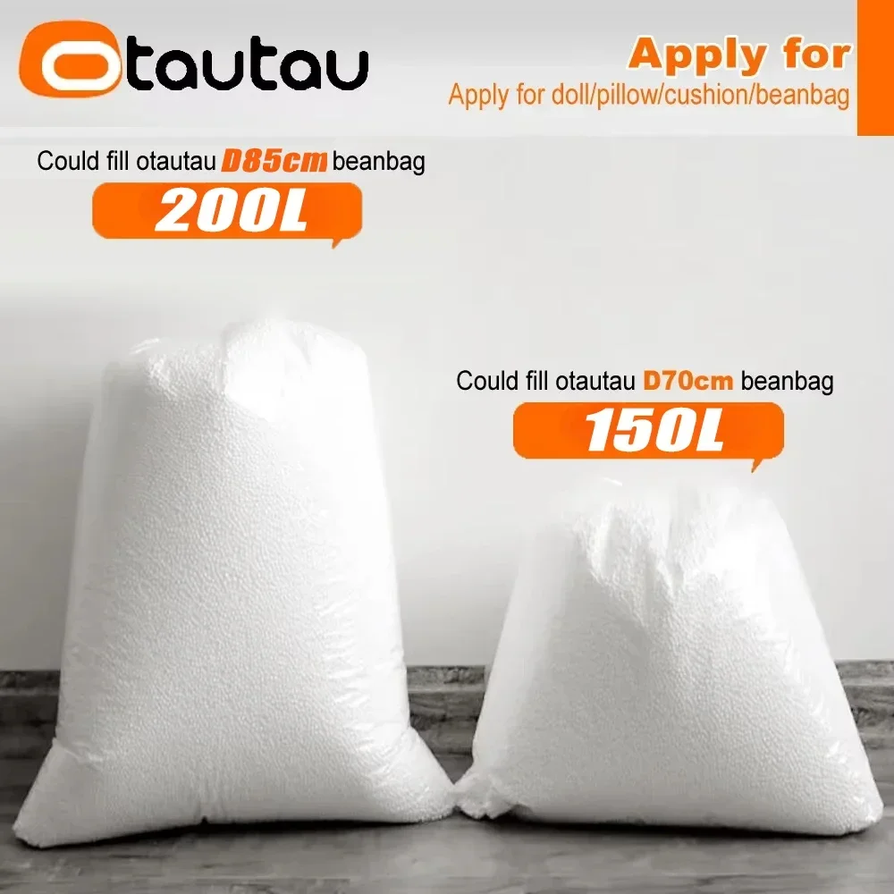 OTAUTAU 200L EPS Ball Filler for 2.6ft Beanbag Pouf 3-5mm Polyester Pillow Cushion Bean Bag Chair Snow Scene TL001 Bean Bag Filler
