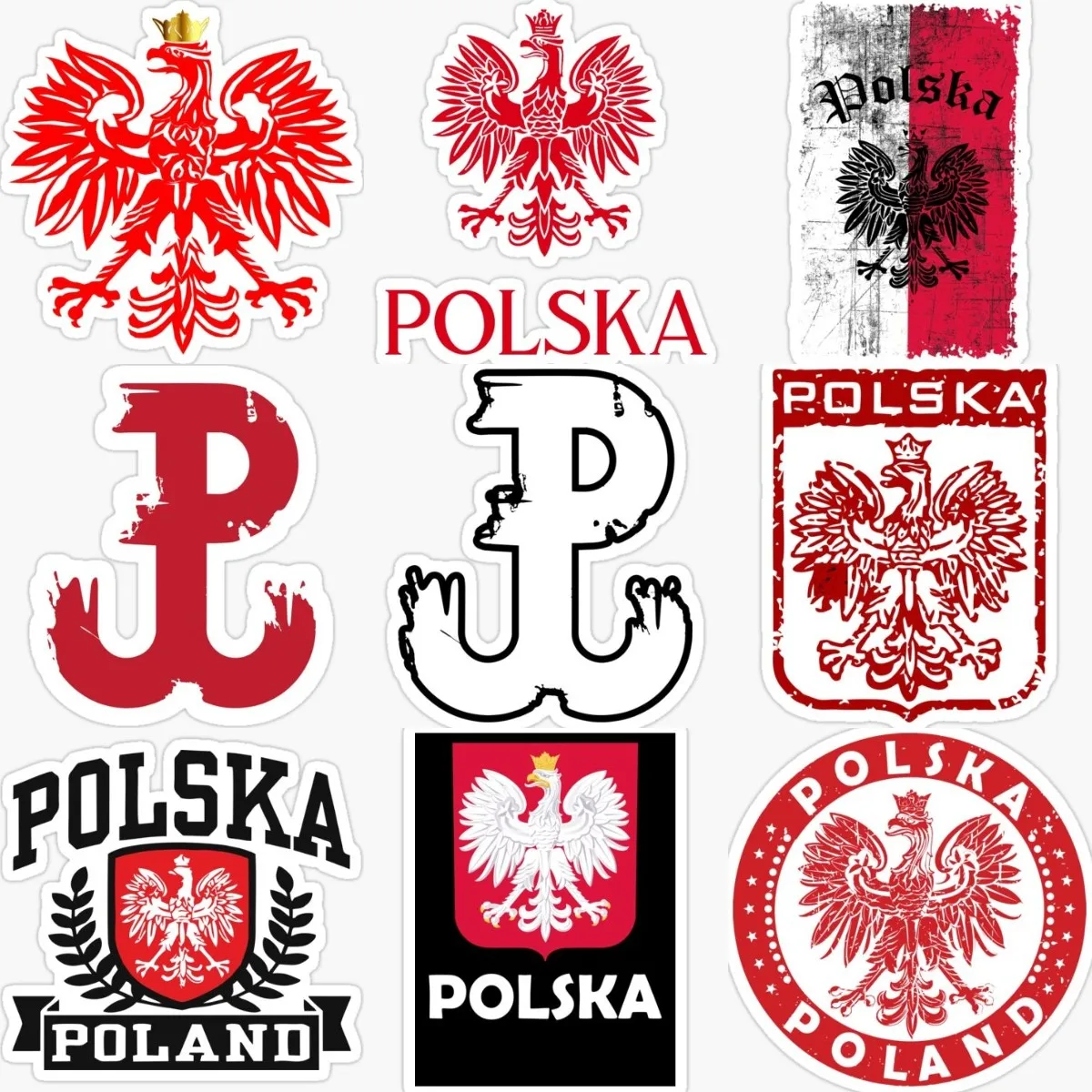 

Polska Polish Eagle Poland Flag National Emblem Stickers for Decorate Car Window Camper Laptop Bumper Truck Off-road Wall Table
