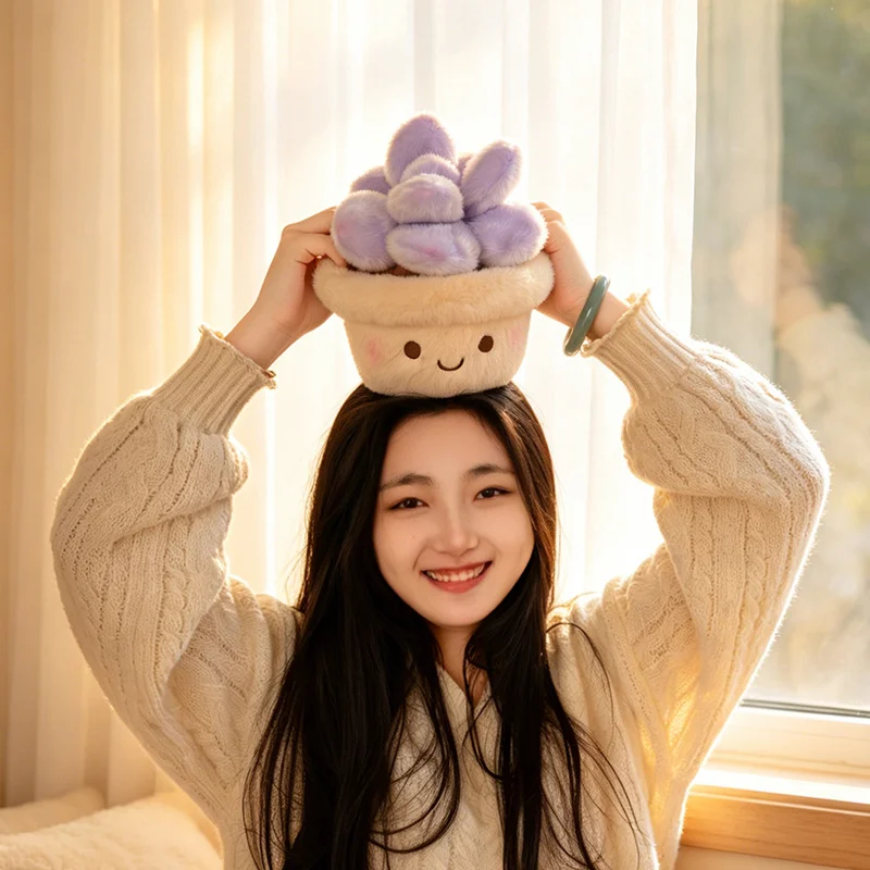 귀여운 화분에 담긴 식물 인형 세트, 다육식물 튤립 오렌지 나무, 집 꾸미기 및 식물 애호가를 위한 선물