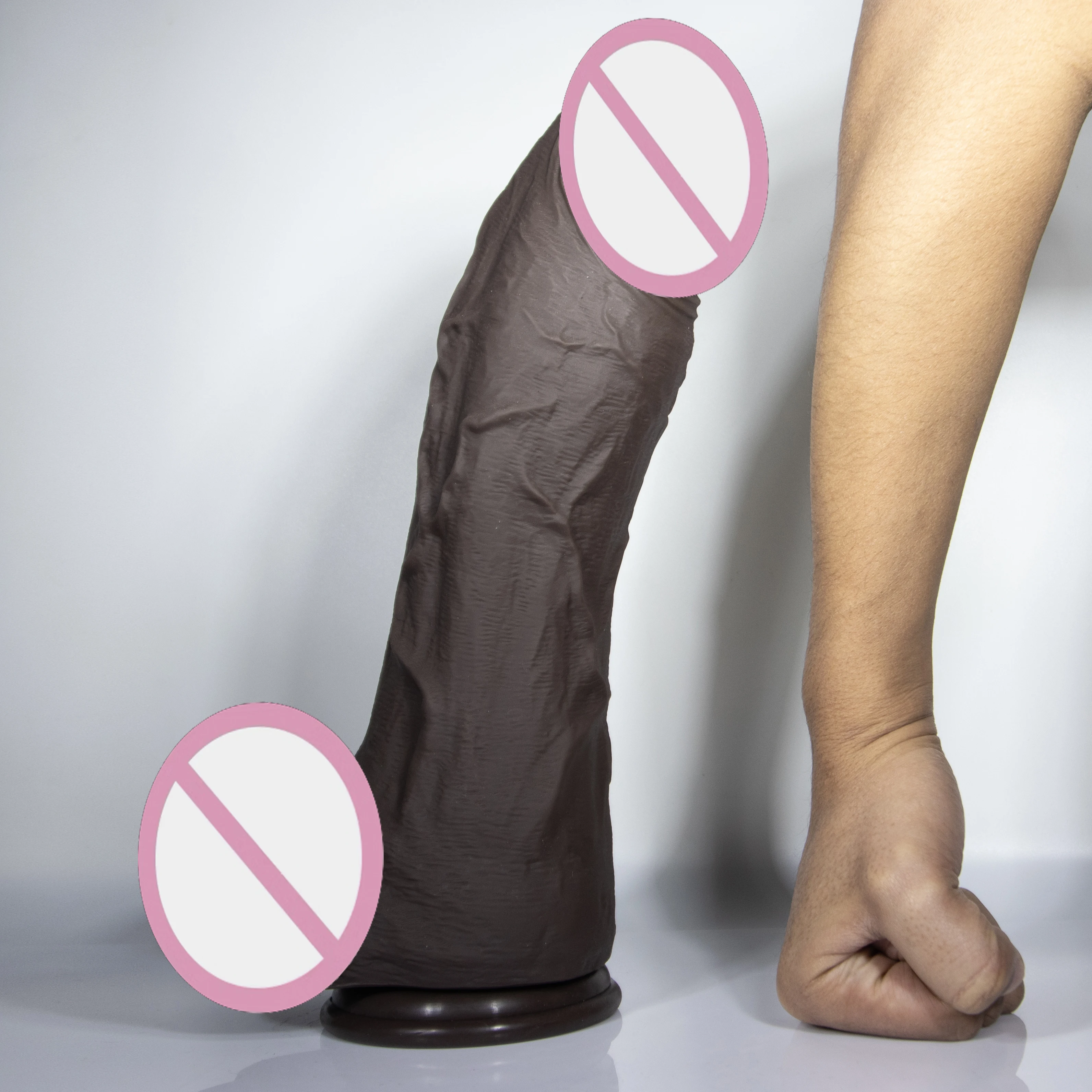 [Realistic Giant Dildo] Realistic 3.5 Inch Diameter Giant Dildo-Unisex G-Spot Anal Sex Toy With Strong Suction Cup For Hands-F