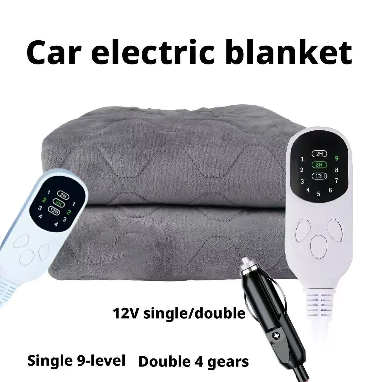 12V Car Electric Blanket for Winter Heated Camping Mat for Single/Double Use Suitable Cars RVs & Outdoor Camping