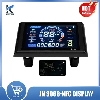 전기 자전거 JN-NFC, SM/WP 플러그, 마그네틱 카드 유도 매치 JN 컨트롤러, Ebike 변환 키트용, S966 컬러 디스플레이