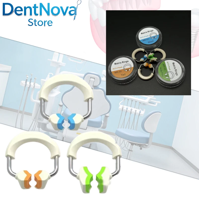 3-teiliges Dental-Matrixband-Set, Metall-Konturringe Matrix-System Sektional-Kit für Zahnarztpraxis-Bedarf