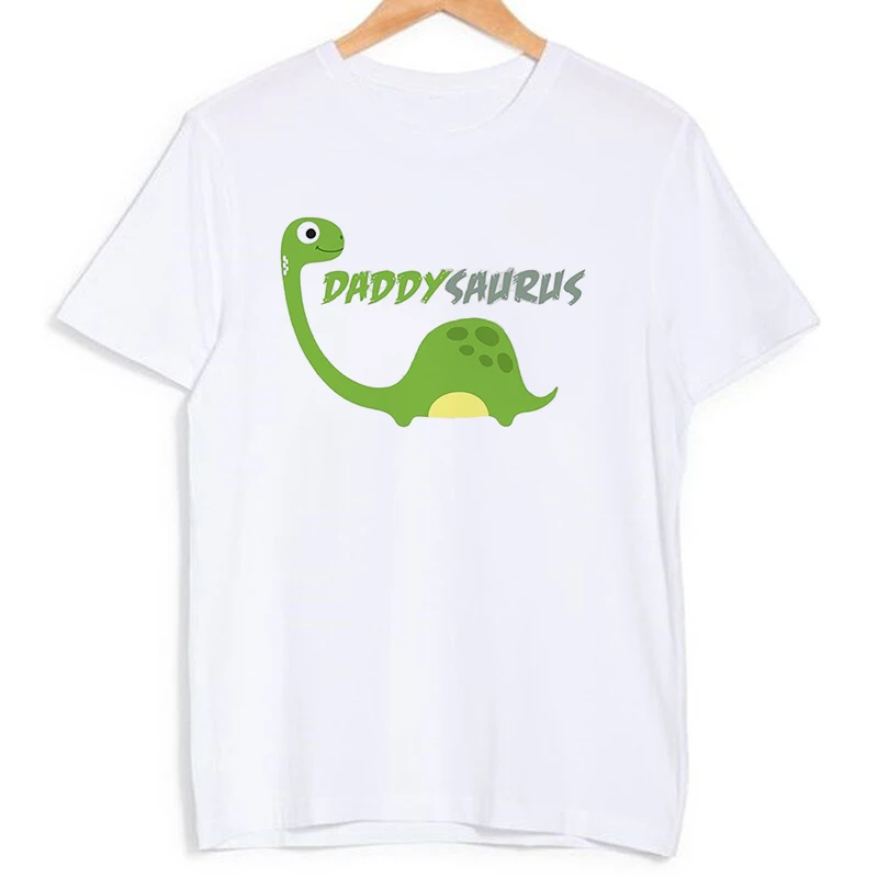 Cartoon Saurus Print Matching Family Outfits Tops for Birthday Boy Dinosaur Party Family Look T-shirt Dad Mom Bro Sis Tee Shirt 2