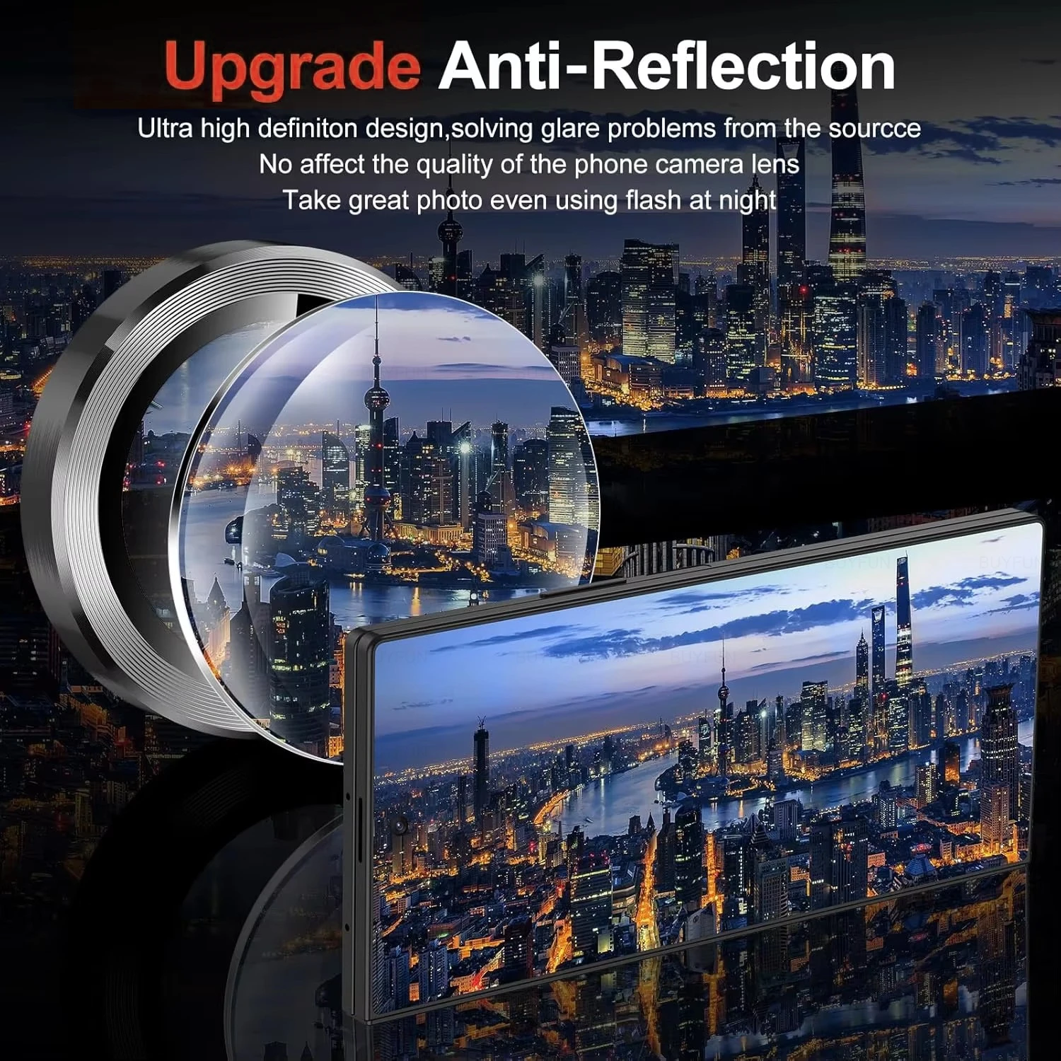 Clear Tempered Glass Camera Protector Case with Metal Ring - Rear Lens Cap for Samsung Galaxy Z Fold Series
