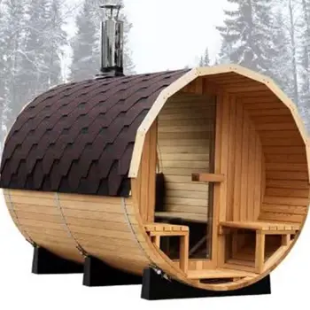 ห้องซาวน่าไม้ทรงถังสำหรับใช้กลางแจ้ง เหมาะสำหรับบ้านและสวน |   ห้องอบไอน้ำแบบฟินแลนด์ |   ห้องซาวน่าไม้ซุงสั่งทำพิเศษสำหรับ 4-6 คน 1