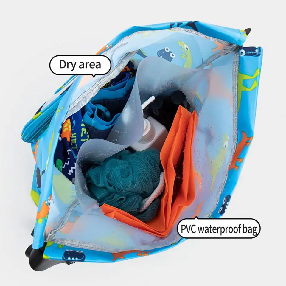 Bolsa De Natación Para Niños - Impermeable, Con Separación Seca/húmeda