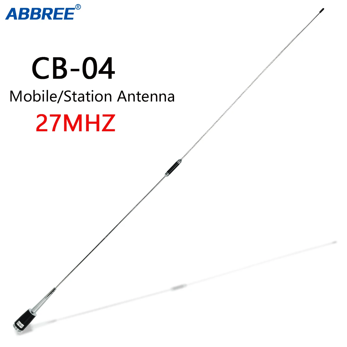 ABBREE CB-04 CB Antenna 110CM Radio 27MHz PL259 Male Compatible with Vehicle Car Truck Mobile |