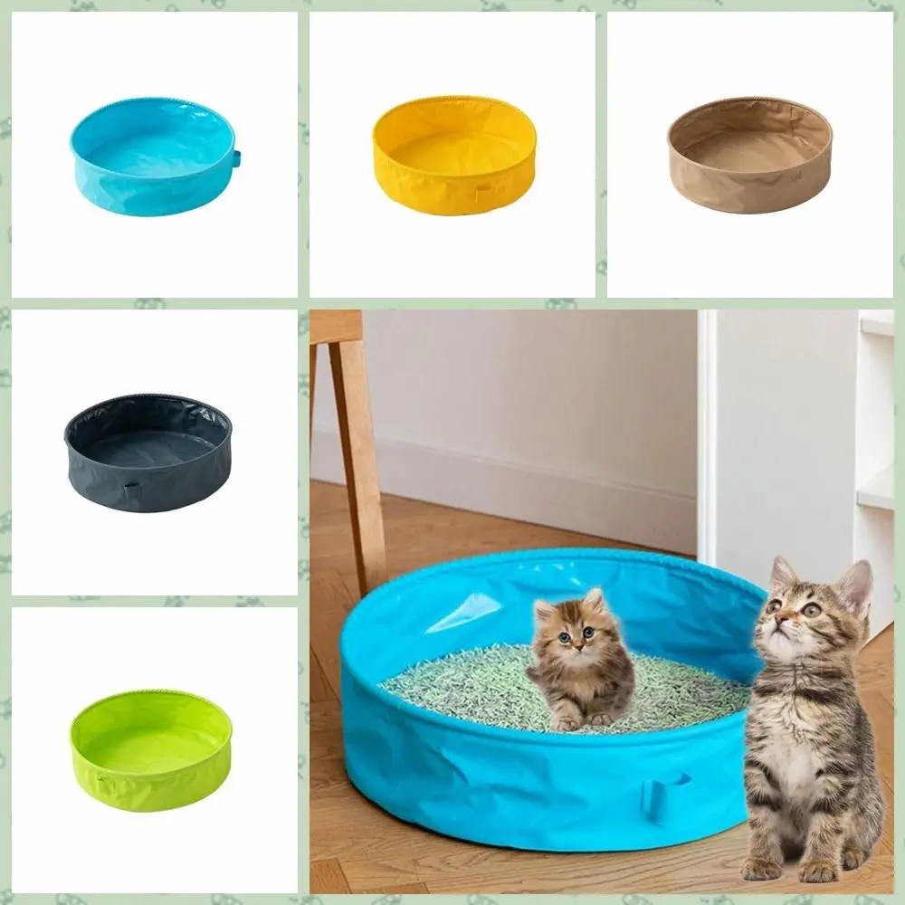 

Foldable Cat Litter Box Semi-closed With Cat Litter Shovel Kitten Bedpans PVC Leak-proof Pet Accessories For Pet Outdoor