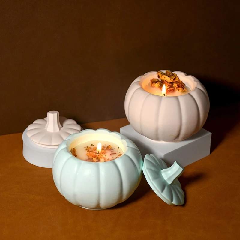Jewelry Storage Box Silicone Molds Pumpkin Box Resin Moulds Scented Candle Molds Castings Molds Halloween Plasters Molds