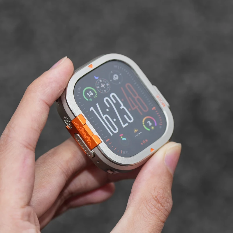 Boîtier en métal pour Apple Watch série 10 46mm Ultra 2 49mm, cadre de pare-chocs en alliage d'aluminium pour iwatch ULTRA 49MM, housse de protection