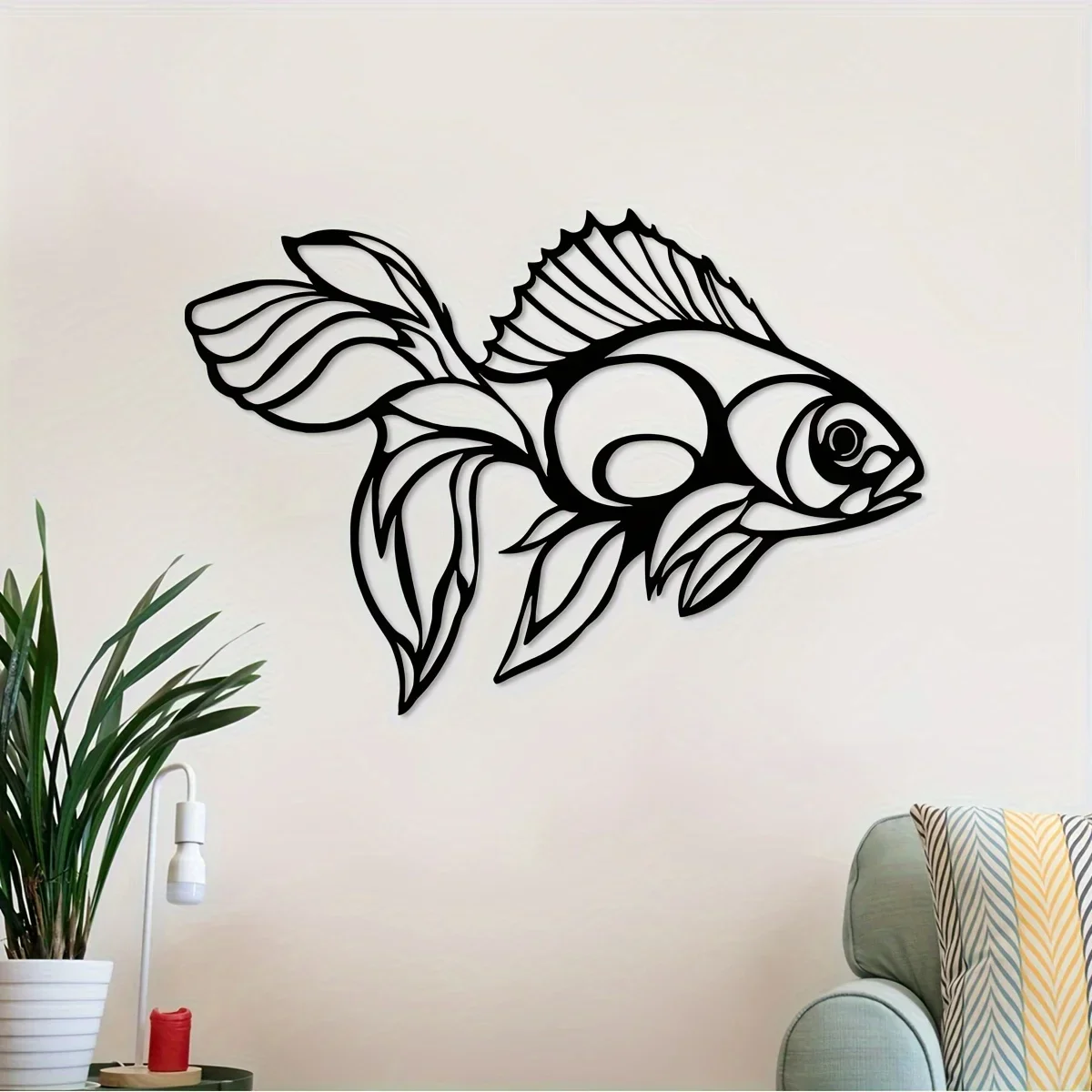 

CIFBUY Decoration 1pc Carp Wall Metal Wall hanging Decor Halloween Decoration Interior Decoration Outdoor Home Decora