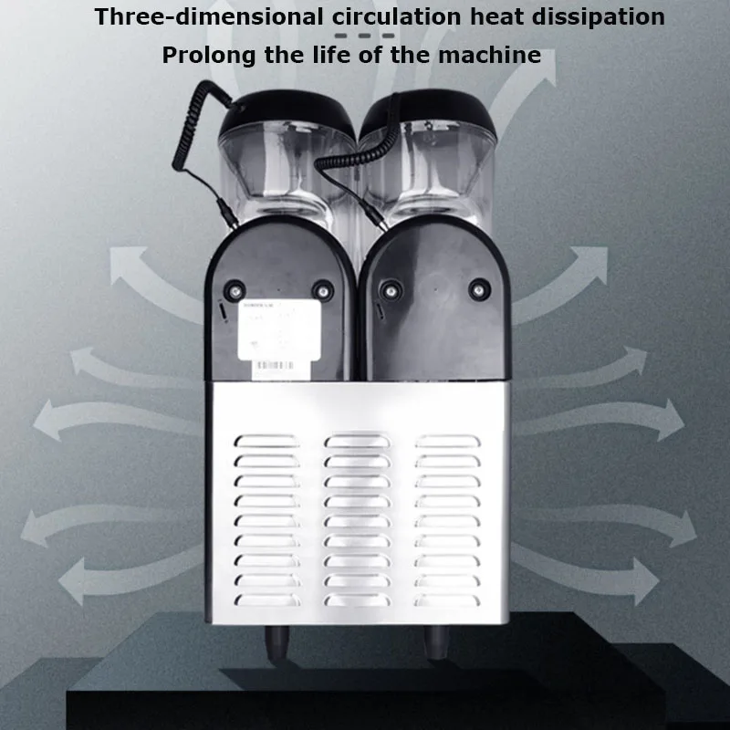 Snow Melting Machine Commercial Cold Drink Refrigeration Equipment 24L Large Capacity Automatic Freeze Slush Maker 4