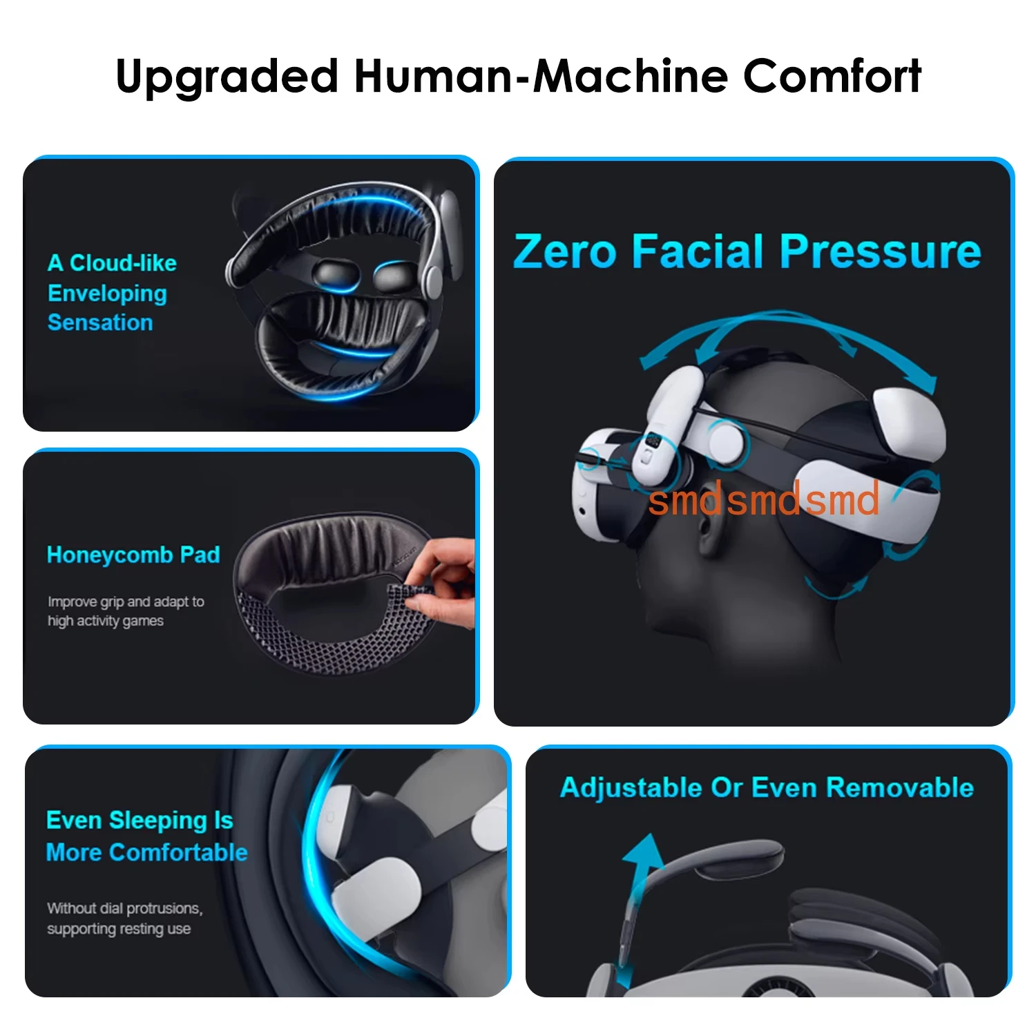 BOVR S3 Pro Super Strap VR Accessories Compatible with Meta Quest 3S Head Air Conditioning Hot-swappable Battery Pack vr accessories