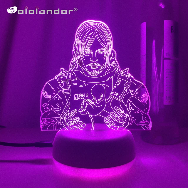 인기 게임 죽음 좌초 샘 포터 브릿지 3D Led 네온 나이트 라이트, 게이머를 위한 생일 선물 남자 친구 아이 침실 장식 용암 램프